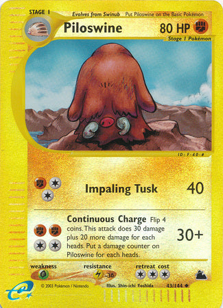 Piloswine - 43/144 - Uncommon - Reverse Holo available at 401 Games Canada
