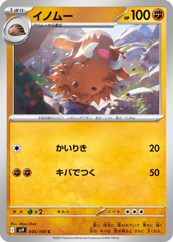 Piloswine (Japanese) - 045/100 - Common