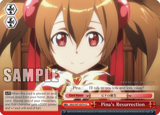 Pina's Resurrection - SAO/S47-E074 Climax Common available at 401 Games Canada