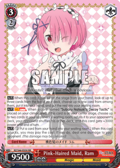 Pink-Haired Maid, Ram - RZ/S46-E030 - Double Rare available at 401 Games Canada