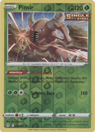 Pinsir - 001/203 - Rare - Reverse Holo available at 401 Games Canada