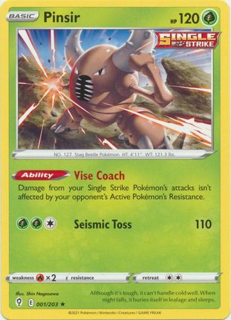 Pinsir - 001/203 - Rare available at 401 Games Canada