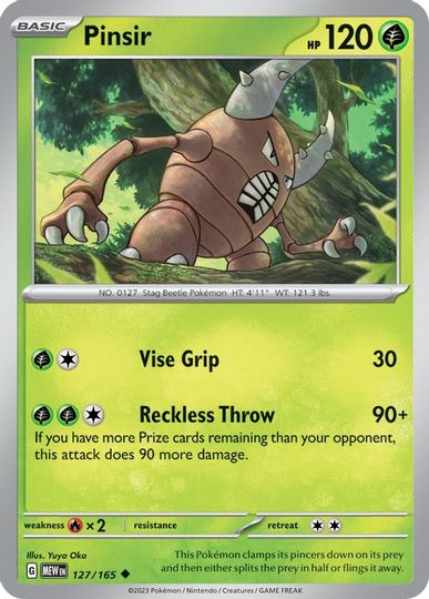 Pinsir - 127/165 - Uncommon available at 401 Games Canada