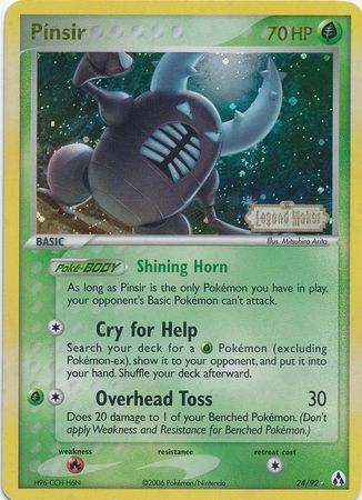 Pinsir - 24/92 - Rare - Reverse Holo available at 401 Games Canada