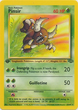 Pinsir - 25/64 - Rare - 1st Edition available at 401 Games Canada