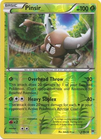 Pinsir - 3/162 - Uncommon - Reverse Holo available at 401 Games Canada