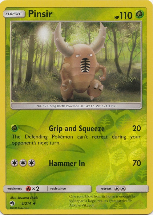 Pinsir - 4/214 - Uncommon - Reverse Holo available at 401 Games Canada