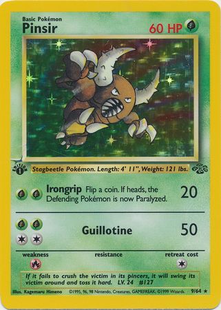 Pinsir - 9/64 - Holo - 1st Edition (Scratch Misprint) available at 401 Games Canada