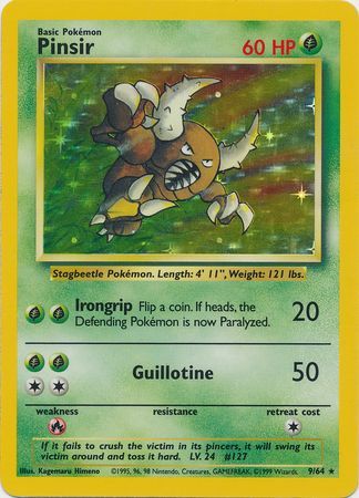 Pinsir - 9/64 - Holo (No Set Symbol Misprint) available at 401 Games Canada