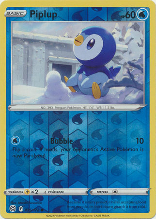 Piplup - 035/172 - Common - Reverse Holo available at 401 Games Canada