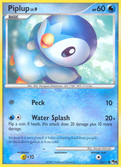 Piplup - 15/17 - Common available at 401 Games Canada