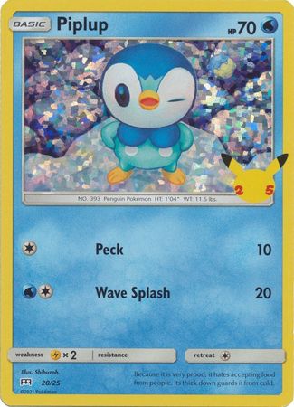 Piplup - 20/25 - 25th Anniversary Holo - Promo available at 401 Games Canada