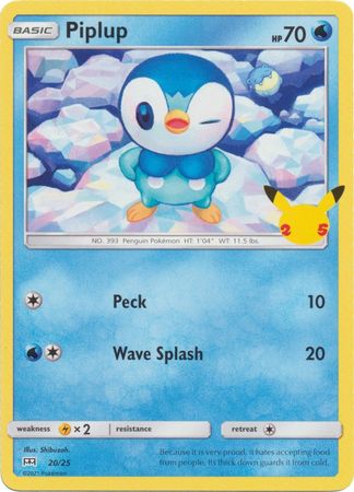 Piplup - 20/25 - 25th Anniversary Non-Holo - Promo available at 401 Games Canada