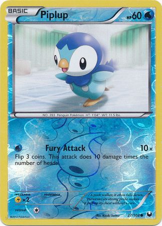 Piplup - 27/108 - Common - Reverse Holo available at 401 Games Canada