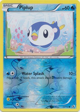 Piplup - 33/113 - Common - Reverse Holo available at 401 Games Canada