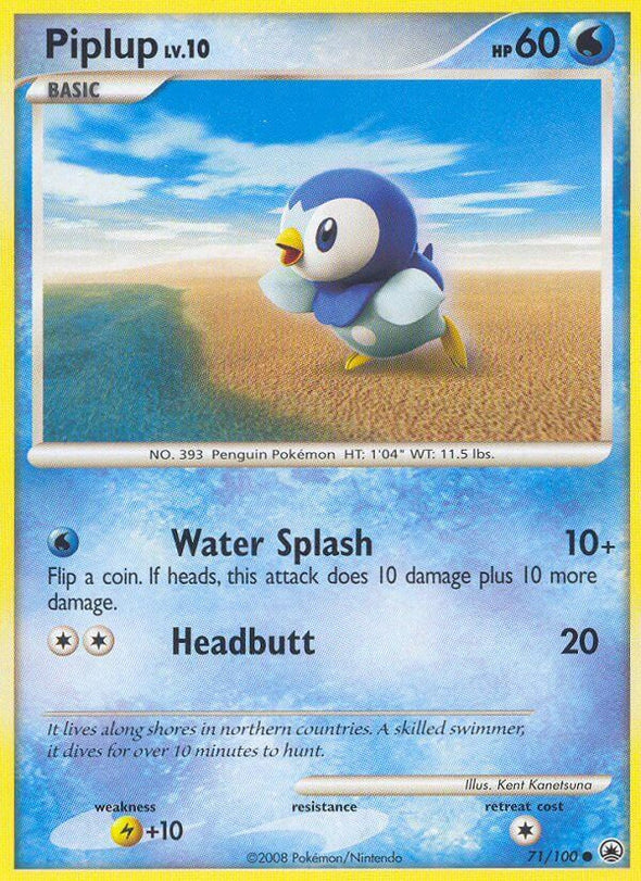 Piplup - 71/100 - Common available at 401 Games Canada