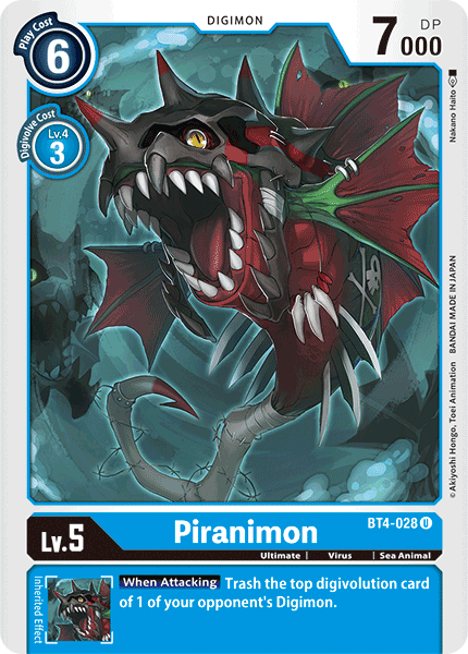 Piranimon - BT4-028 - Uncommon available at 401 Games Canada