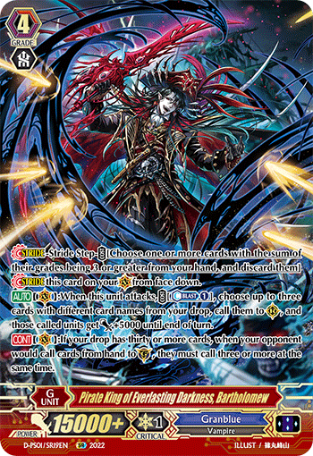 Pirate King of Everlasting Darkness, Bartholomew - D-PS01/SR19 - SR available at 401 Games Canada