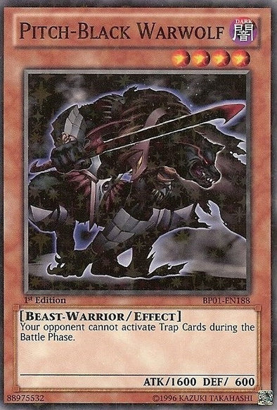 Pitch-Black Warwolf - BP01-EN188 - Starfoil Rare - 1st Edition available at 401 Games Canada