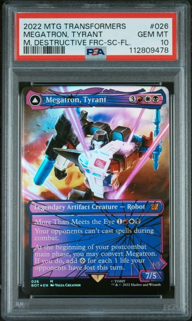 Megatron, Tyrant // Megatron, Destructive Force - Transformers - Shattered Glass Foil - PSA Graded 10 112809478