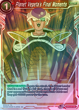 Planet Vegeta's Final Moments - EX13-07 - Expansion Rare (Foil) available at 401 Games Canada