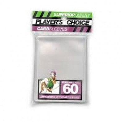 Player's Choice - Standard Card Sleeves 60ct - Clear available at 401 Games Canada