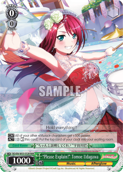 "Please Explain!" Tomoe Udagawa - BD/EN-W03-032R - Triple Rare available at 401 Games Canada