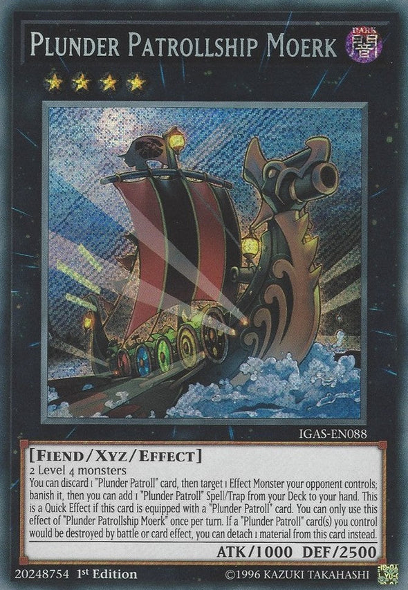 Plunder Patrollship Moerk - IGAS-EN088 - Secret Rare - 1st Edition available at 401 Games Canada