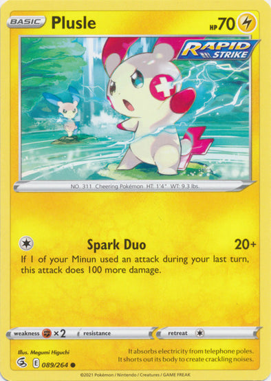 Plusle - 089/264 - Common available at 401 Games Canada