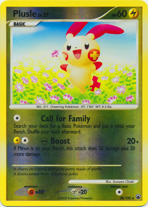 Plusle - 28/100 - Rare - Reverse Holo available at 401 Games Canada