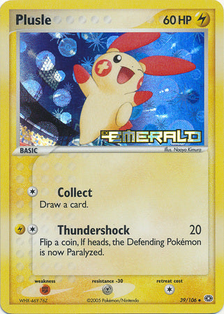 Plusle - 39/106 - Uncommon - Reverse Holo available at 401 Games Canada