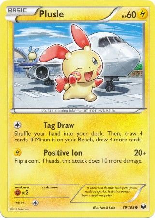 Plusle - 39/108 - Common available at 401 Games Canada