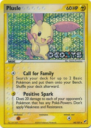 Plusle - 44/107 - Uncommon - Reverse Holo available at 401 Games Canada