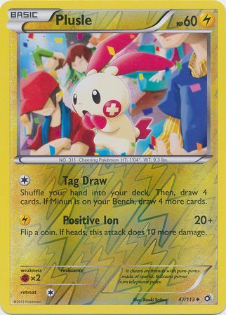 Plusle - 47/113 - Uncommon - Reverse Holo available at 401 Games Canada