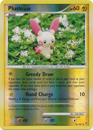 Plusle - 76/147 - Uncommon - Reverse Holo available at 401 Games Canada