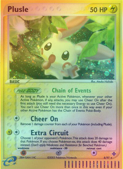 Plusle - 8/97 - Holo Rare - Reverse Holo available at 401 Games Canada
