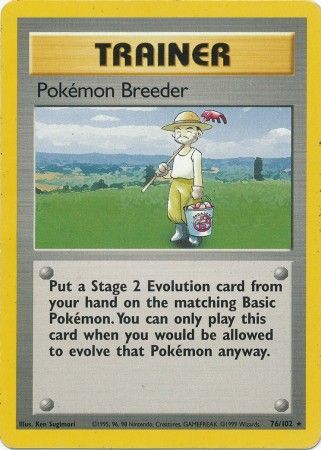 Pokemon Breeder - 76/102 - Rare - Unlimited available at 401 Games Canada