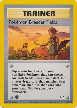 Pokemon Breeder Fields - 62/64 - Uncommon - 1st Edition available at 401 Games Canada