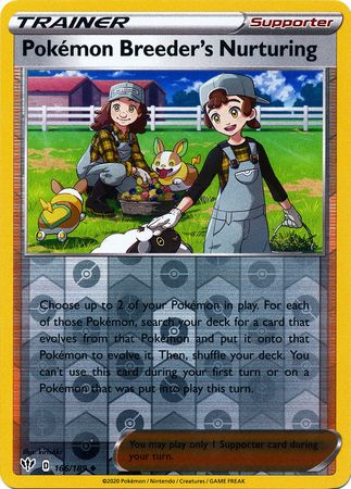 Pokemon Breeder's Nurturing - 166/189 - Uncommon - Reverse Holo available at 401 Games Canada