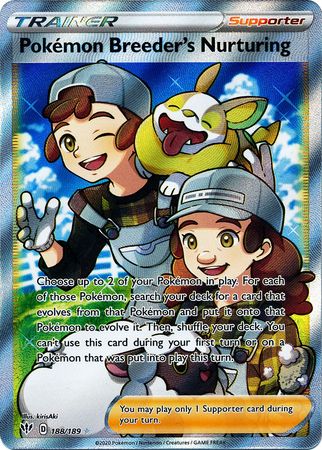 Pokemon Breeder's Nurturing - 188/189 - Full Art Ultra Rare available at 401 Games Canada