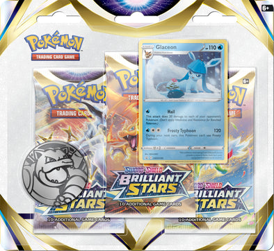 Pokemon - Brilliant Stars - 3 Pack Blister - Glaceon available at 401 Games Canada