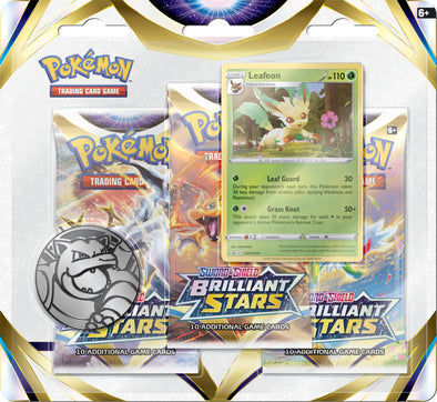 Pokemon - Brilliant Stars - 3 Pack Blister - Leafeon available at 401 Games Canada