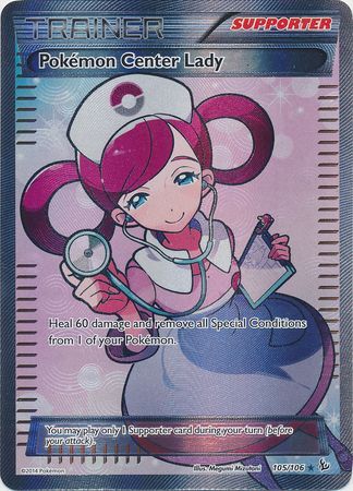 Pokemon Center Lady - 105/106 - Full Art Ultra Rare available at 401 Games Canada