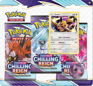 Pokemon - Chilling Reign - 3 Pack Blister - Eevee available at 401 Games Canada