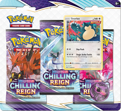 Pokemon - Chilling Reign - 3 Pack Blister - Snorlax available at 401 Games Canada