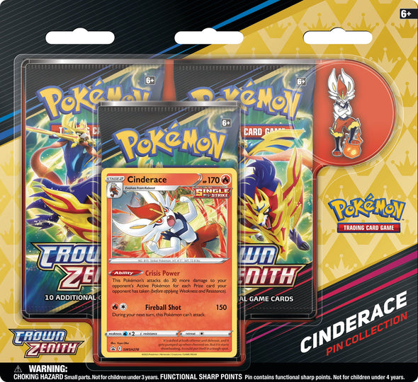 Pokemon - Crown Zenith - Pin Collection - Cinderace available at 401 Games Canada