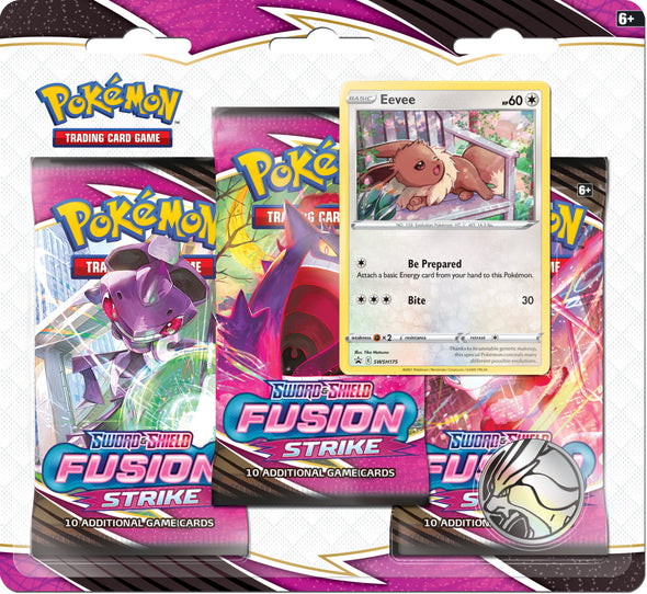 Pokemon - Fusion Strike - 3 Pack Blister - Eevee available at 401 Games Canada