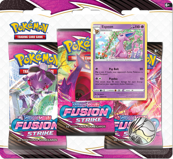 Pokemon - Fusion Strike - 3 Pack Blister - Espeon available at 401 Games Canada