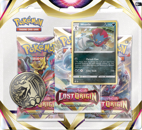 Pokemon - Lost Origin - 3 Pack Blister - Weavile available at 401 Games Canada