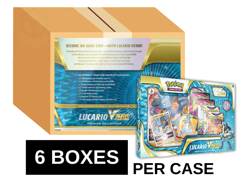 401 Games Canada - Pokemon - Lucario VSTAR Premium Collection - Case of 6 401 Games Canada - Pokemon - Lucario VSTAR Premium Collection - Case of 6